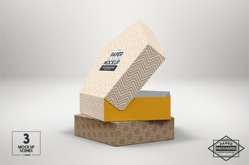 Pentagon Pastry Box Packaging Mockup