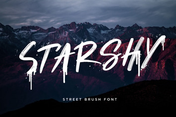 Starshy Street Brush Advertisement Font