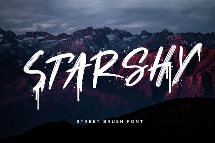 Starshy Street Brush Advertisement Font