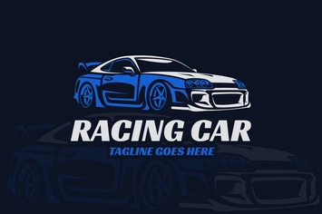 Racing Car Elegant Logo Template