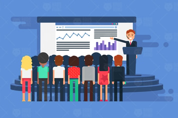 Presentation Template with Speaker and Audience