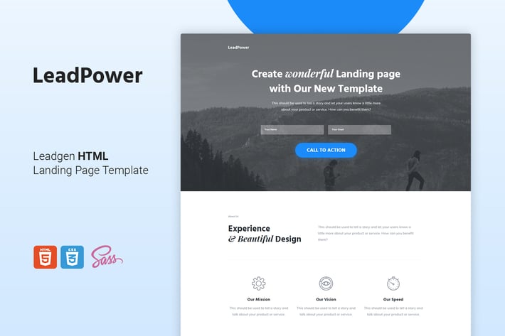 LeadPower - Lead Generation HTML5 Landing Page Tem