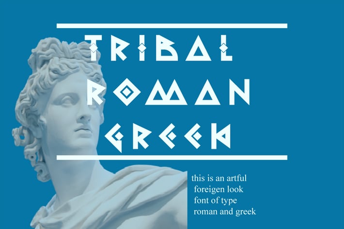 Tribal Romangreek - Decorative Font