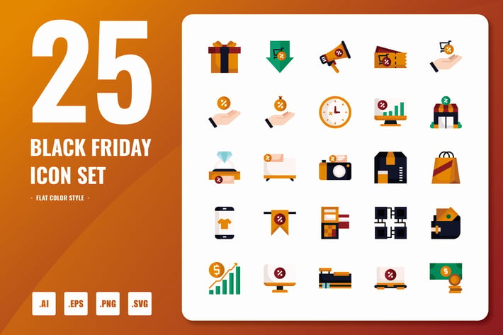 Black Friday Flat Icons