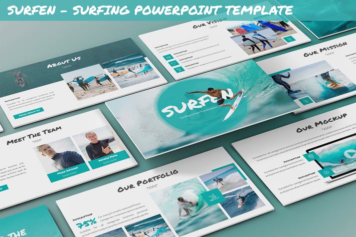 Surfen - Surfing Powerpoint Template