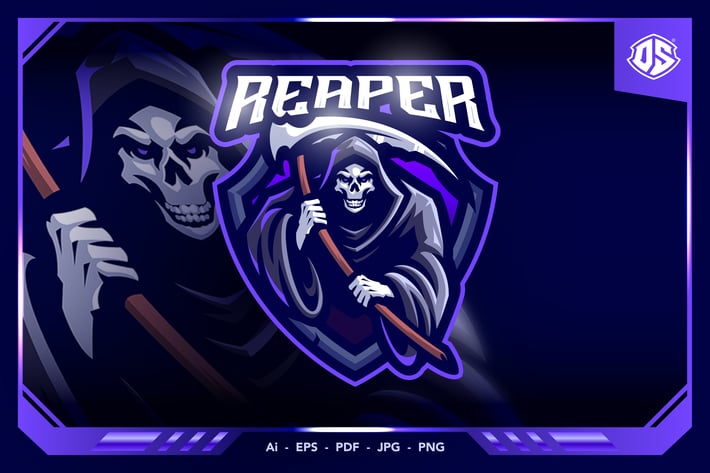 Skull Reaper Esport Mascot Logo