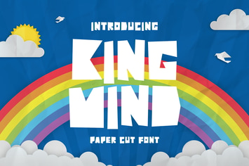 King Mind - Paper Cut Font
