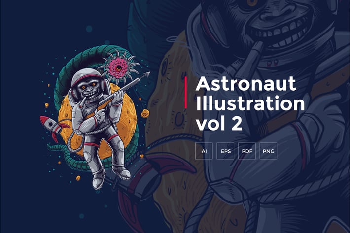 Astronaut Tshirt Graphic vol 2