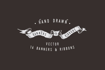 Hand Drawn Banners & Ribbons