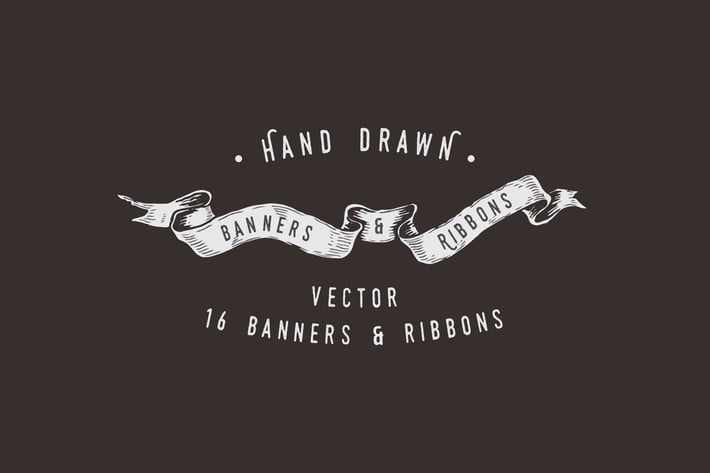 Hand Drawn Banners & Ribbons
