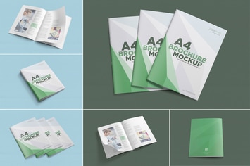 6 A4 brochure mockup