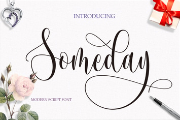 Someday Script font