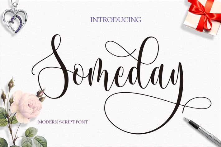 Someday Script font
