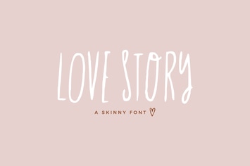 Love Story Skinny Font