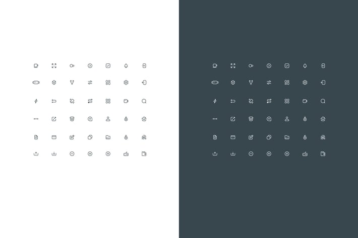 vector Office linear Icon Set