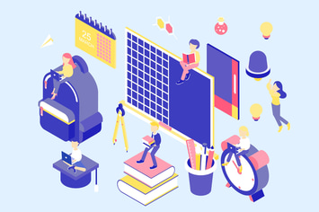 Back To School Isometric Illustration