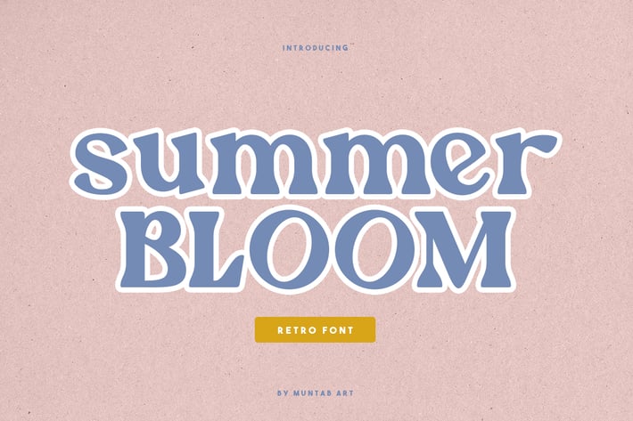 Summer Bloom | Retro font
