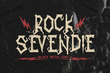 Rock Sevendie - Black Metal Font