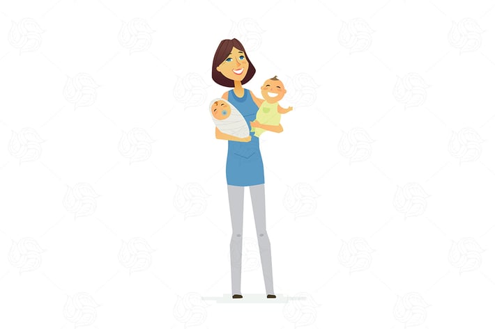 Family - modern vector illustration