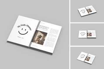 A4 Spiral Notebook Mockup V.2