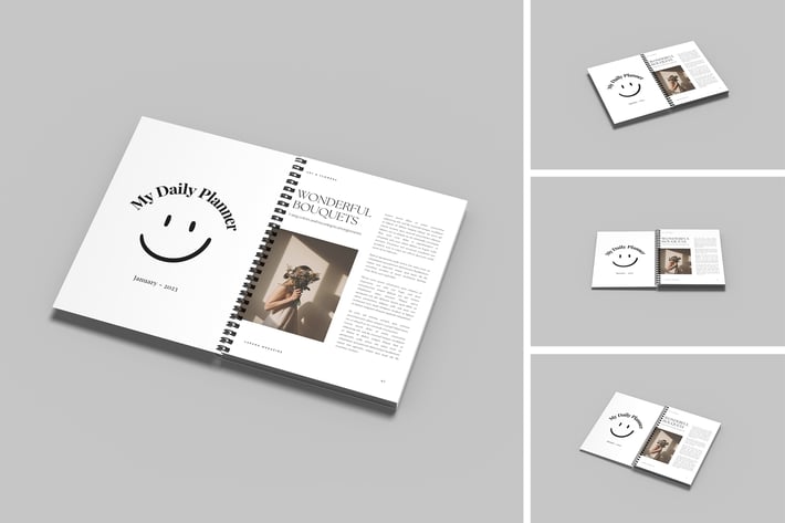 A4 Spiral Notebook Mockup V.2