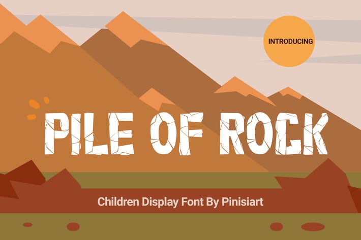 Pile of Rock – Children Display Font