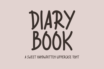 Diary Book Handwritten Font