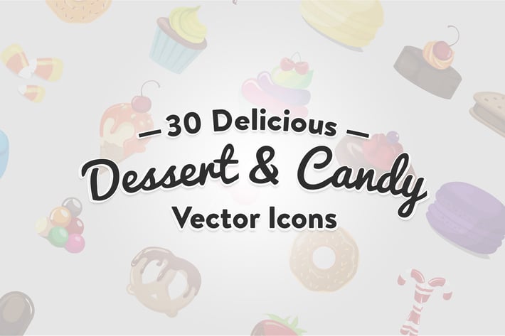 30 Dessert and Candy Icons