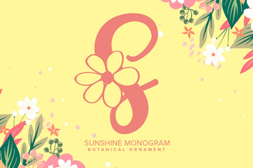 Sunshine Monogram Font 