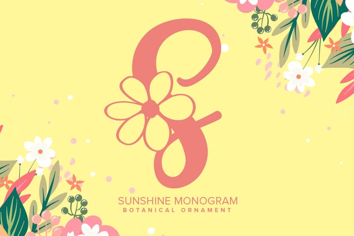 Sunshine Monogram Font 