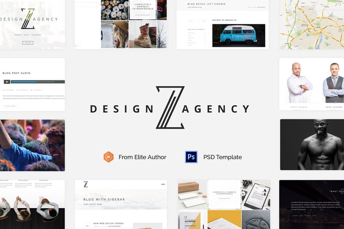 Zuut - Clean Agency Minimal PSD Template