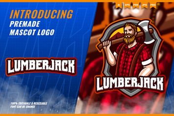 Lumberjack - Mascot Esport Logo Template