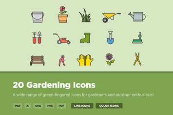 20 Gardening Icons