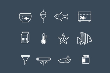 12 Aquarium and Fish Icons