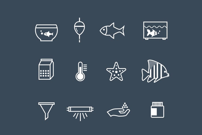 12 Aquarium and Fish Icons