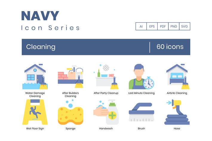 60 Cleaning Icons