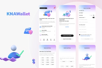 Knawallet Crypto Mobile Ui - Create Wallet