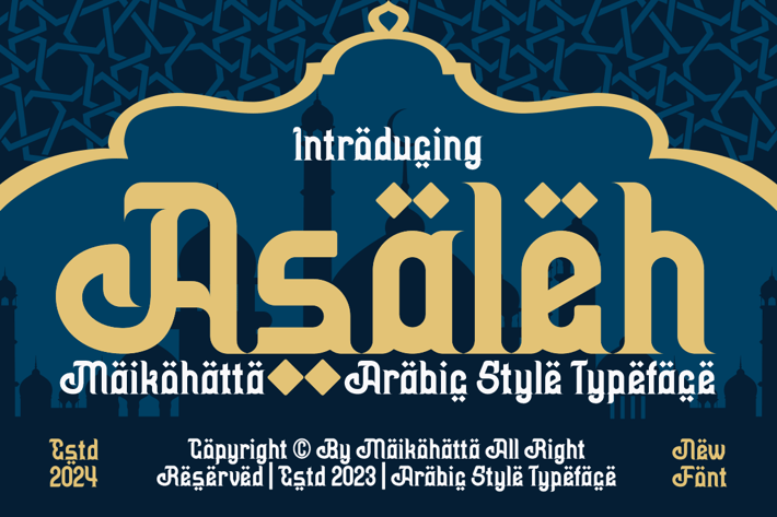 Asaleh - Arabic Style Typeface