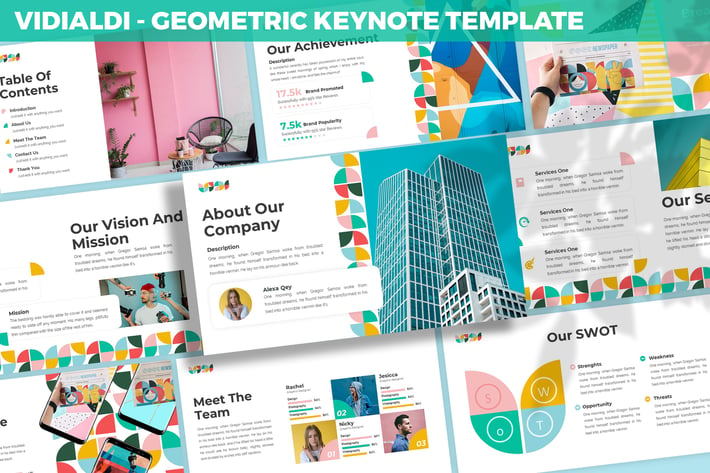 Vidialdi - Geometric Keynote Template