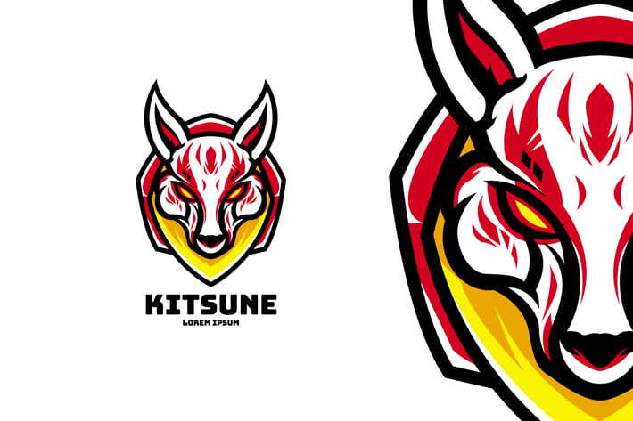 KITSUNE MASCOT LOGO TEMPLATE