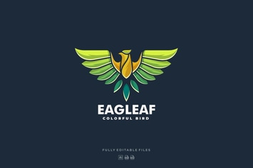 Eagle Leaf Colorful Logo