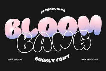 Bloombang - Bubble Display Typeface