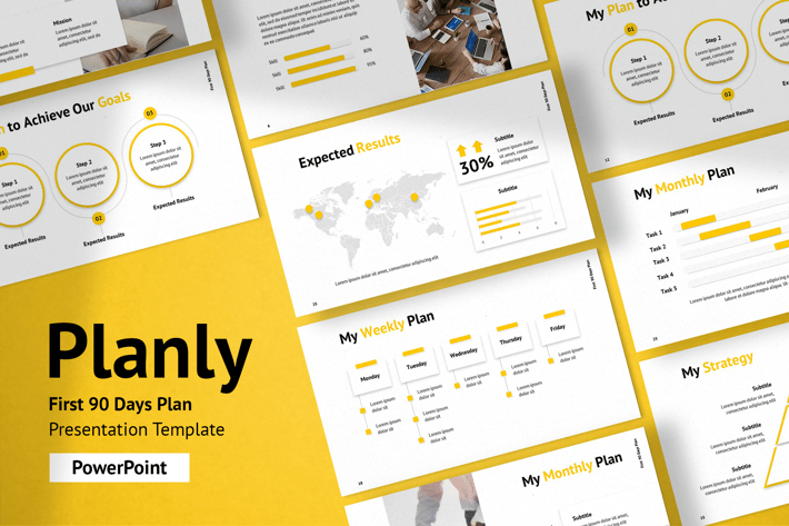 90 Days Plan Presentation PowerPoint Template
