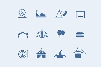 12 Amusement Park Icons
