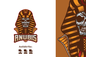 Skull Anubis Sport and Esport Logo Template
