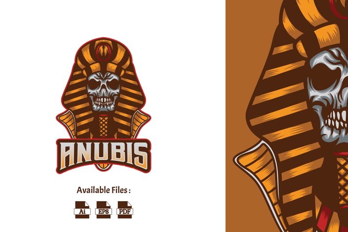 Skull Anubis Sport and Esport Logo Template