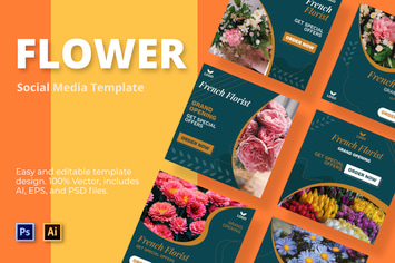 Flower Offers Social Media Template