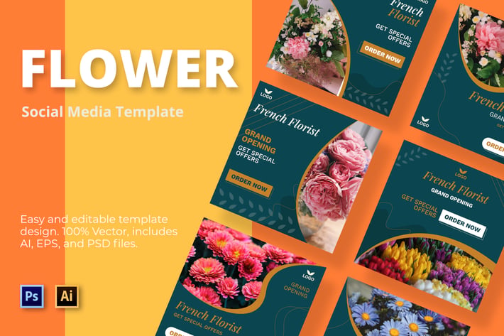 Flower Offers Social Media Template