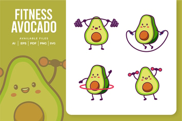 Cute Fitness Avocado