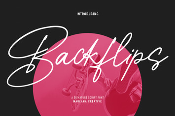 Backflips Signature Script Font
